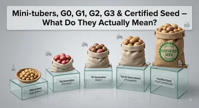 Mini-tubers, G0, G1, G2, G3 & Certified Seed — What Do They Actually Mean?